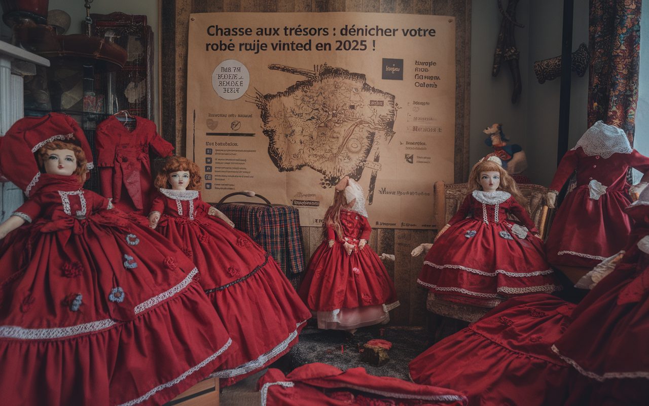 Chasse aux trésors : dénicher votre robe rouje vinted en 2025 !